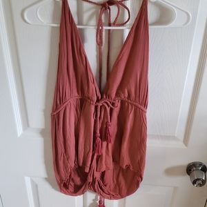 Open Back Tie Romper